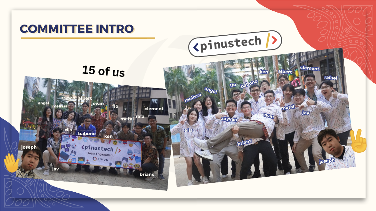 Meet the Pinustech Team Collaborative energy was at the heart of this project. Working alongside 13 talented individuals and 1 Co-Director, we transformed the PINUS digital experience through shared expertise and a passion for community-driven technology.